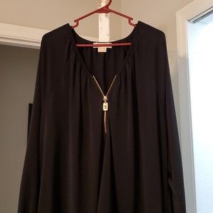 Michael kors black long sleeve blouse